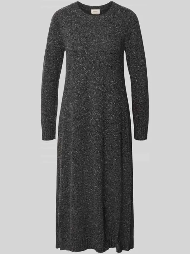 Max Mara Nauwsluitende vrijetijdsjurk van wolmix met zijde-aandeel model 'GOCCIA' antraciet, foto 2