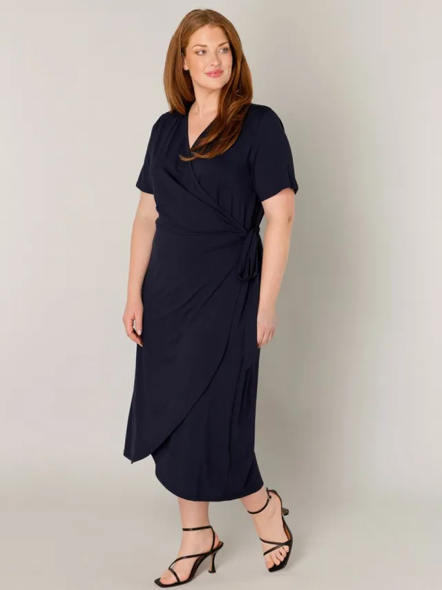 Base Level CURVY BLCAbbie Jurk - Dark Blue-0(44)