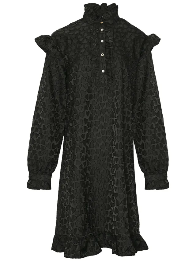 Noella Reno Ruby Ruffle-jurk in zwart