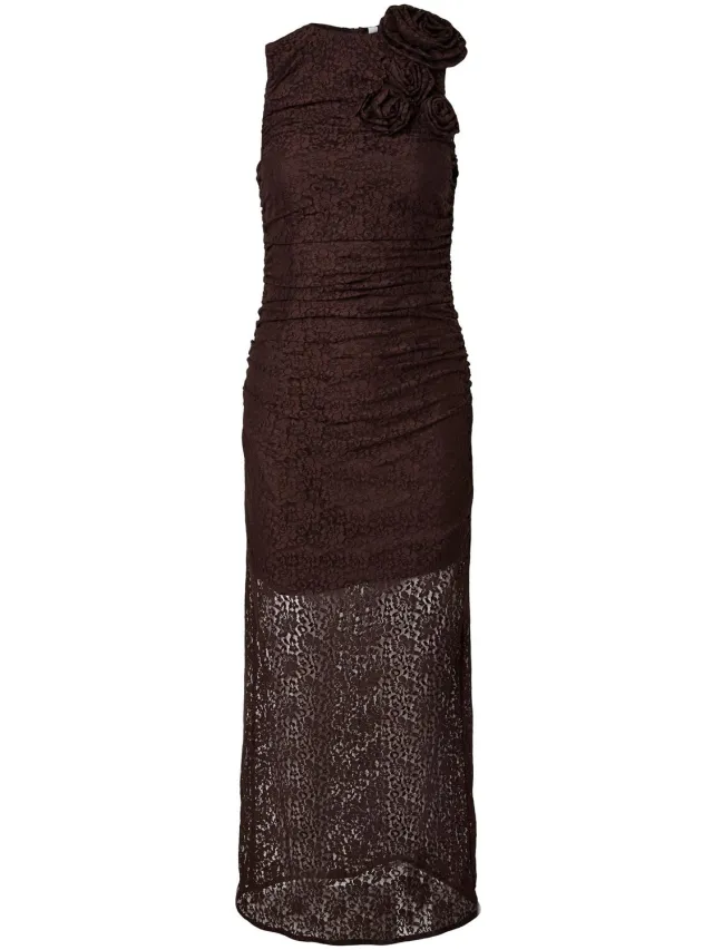 Yas maxi-jurk YASDONA SL Coffee Bean1