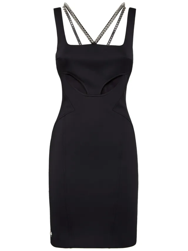 Philipp Plein Short Dress Studs zwart, foto 2