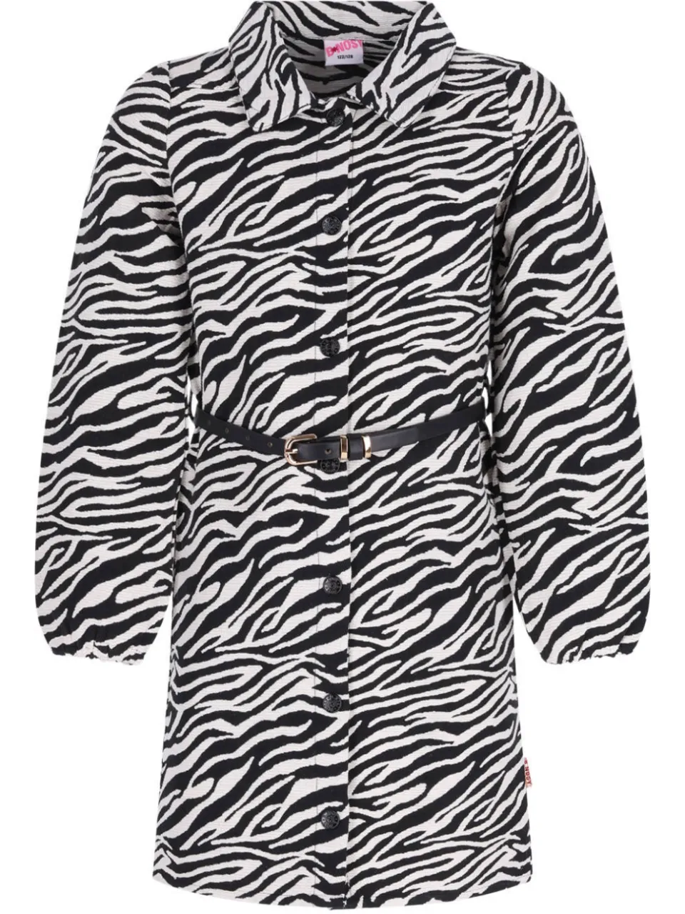 B.Nosy blousejurk met ceintuur en zebraprint zwart/wit, foto 3