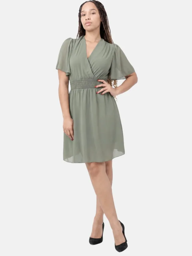 Elara Midikleid Khaki