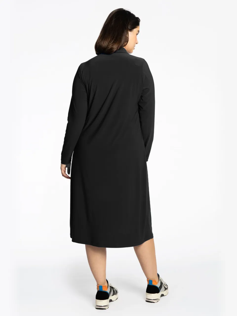 Yoek blousejurk midi zwart, foto 4