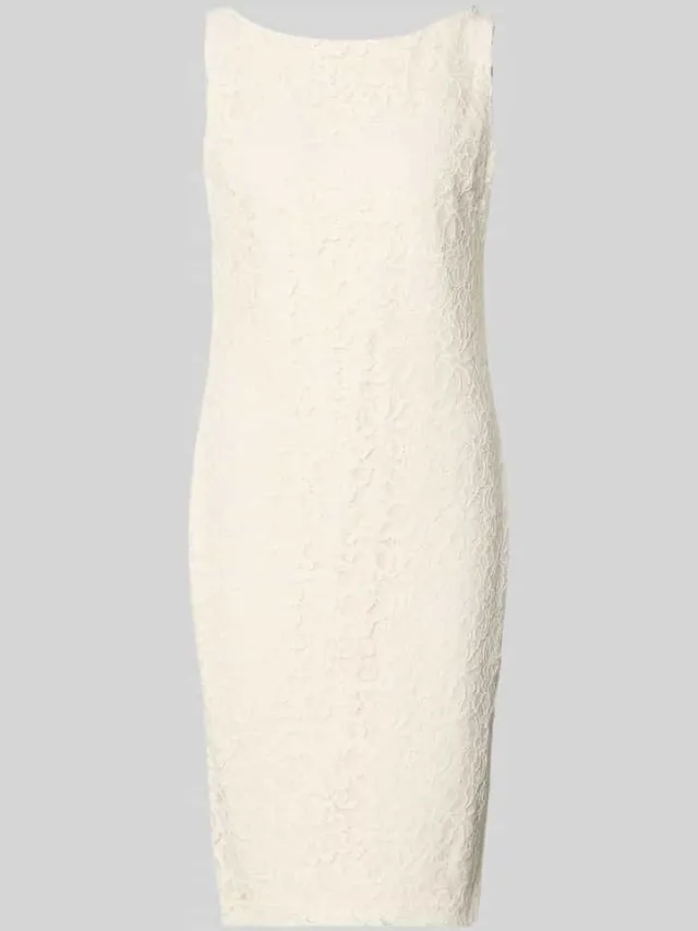 Lauren Ralph Lauren Nauwsluitende cocktailjurk van mix van viscose en katoen met katoen-aanteil beige, foto 2