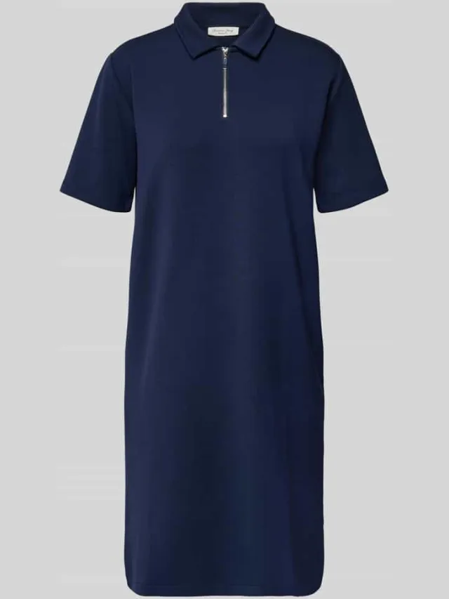 Christian Berg Woman Polojurk met korte ritssluiting donkerblauw, foto 2