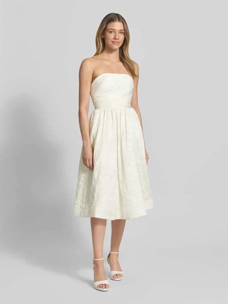 Hey Kyla mini-jurk met all-over bloemenmotief stitching Offwhite