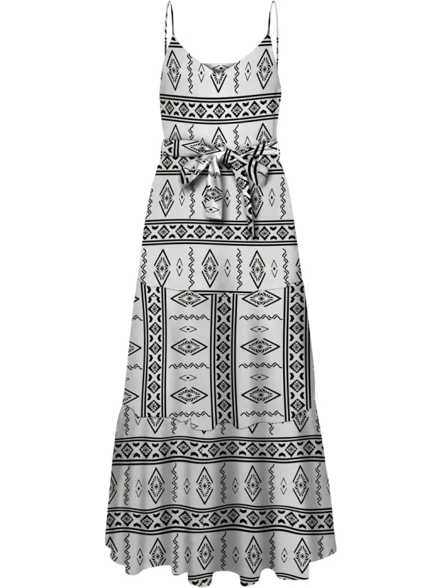 Vero Moda VMDICTHE SINGLET ANCLE DRESS WVN GA - Dames - Maxi jurken Snow White