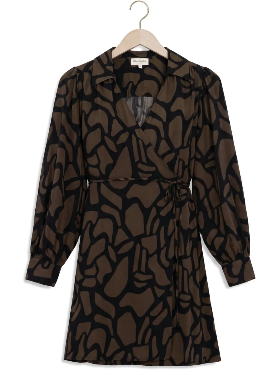 Grace & Mila Dames Jurken Short Dress - Bruin, foto 2