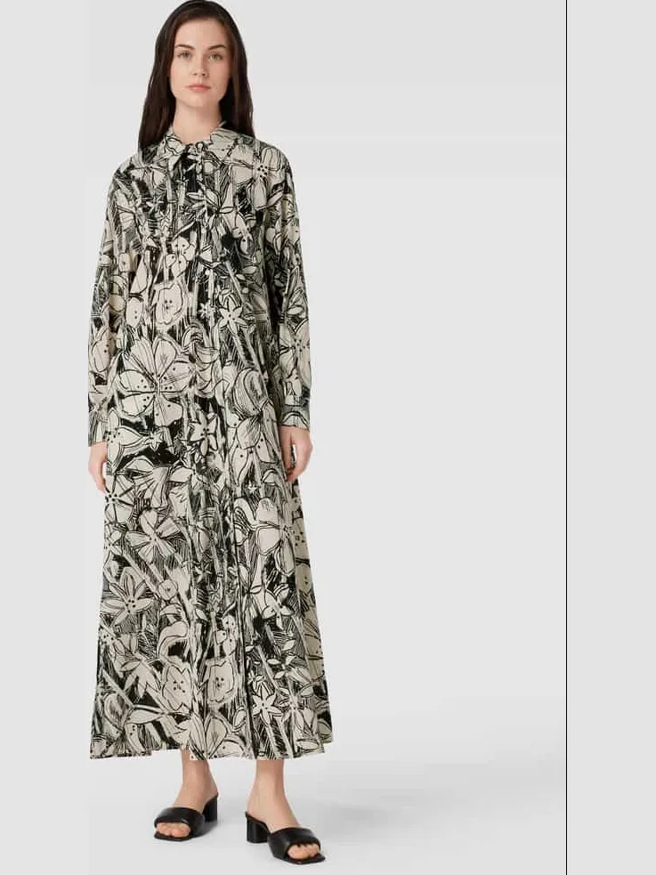 Marc O'Polo Maxi-jurk met all-over print Zwart