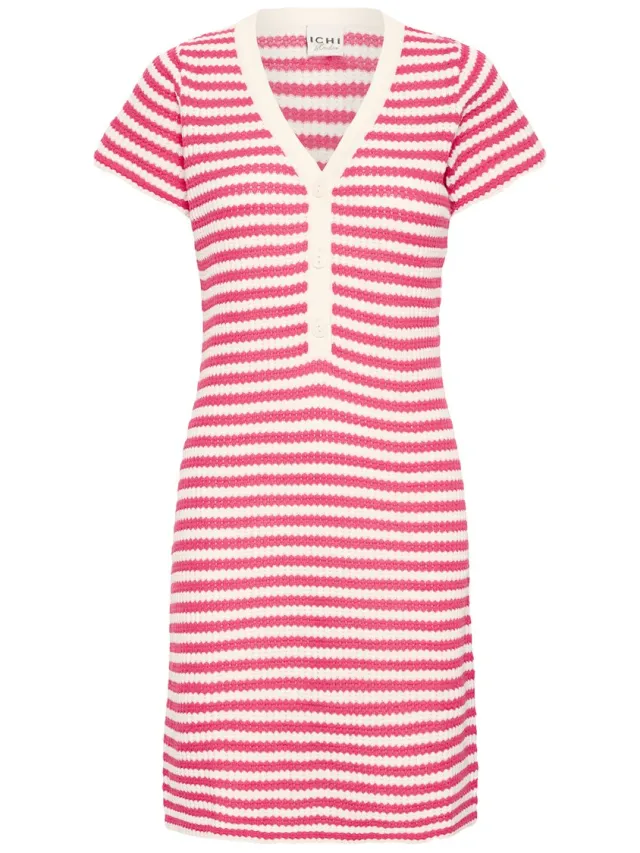 Ichi IHLORIANNA DR2 - Dames - Mini jurken AZALEA BIRCH STRIPE