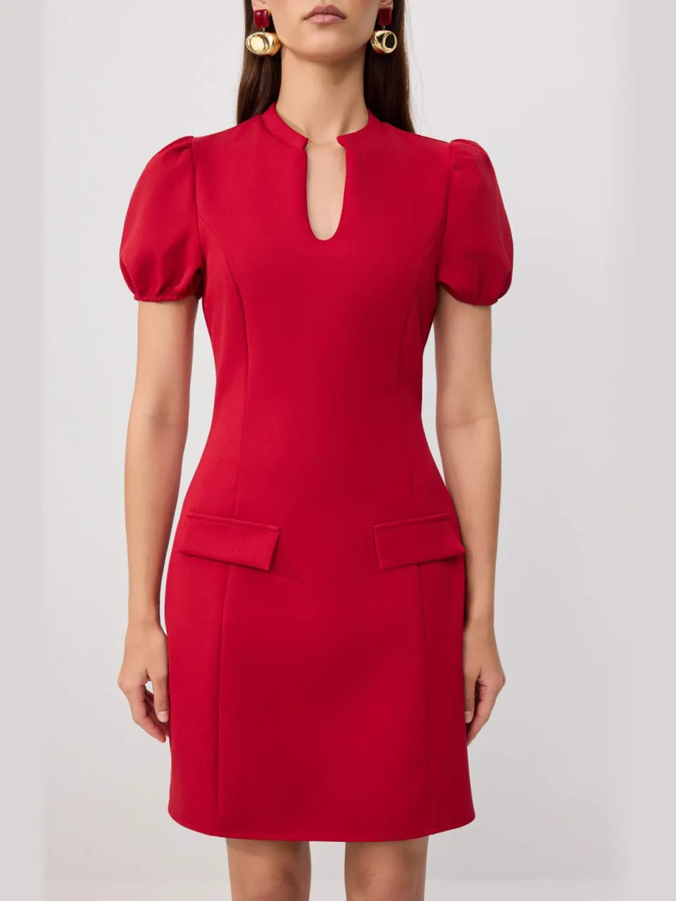 Trendyol TRENDYOLMİLLA Dames Rood Effen Kort / Mini Kort A-lijn Jurken, foto 2