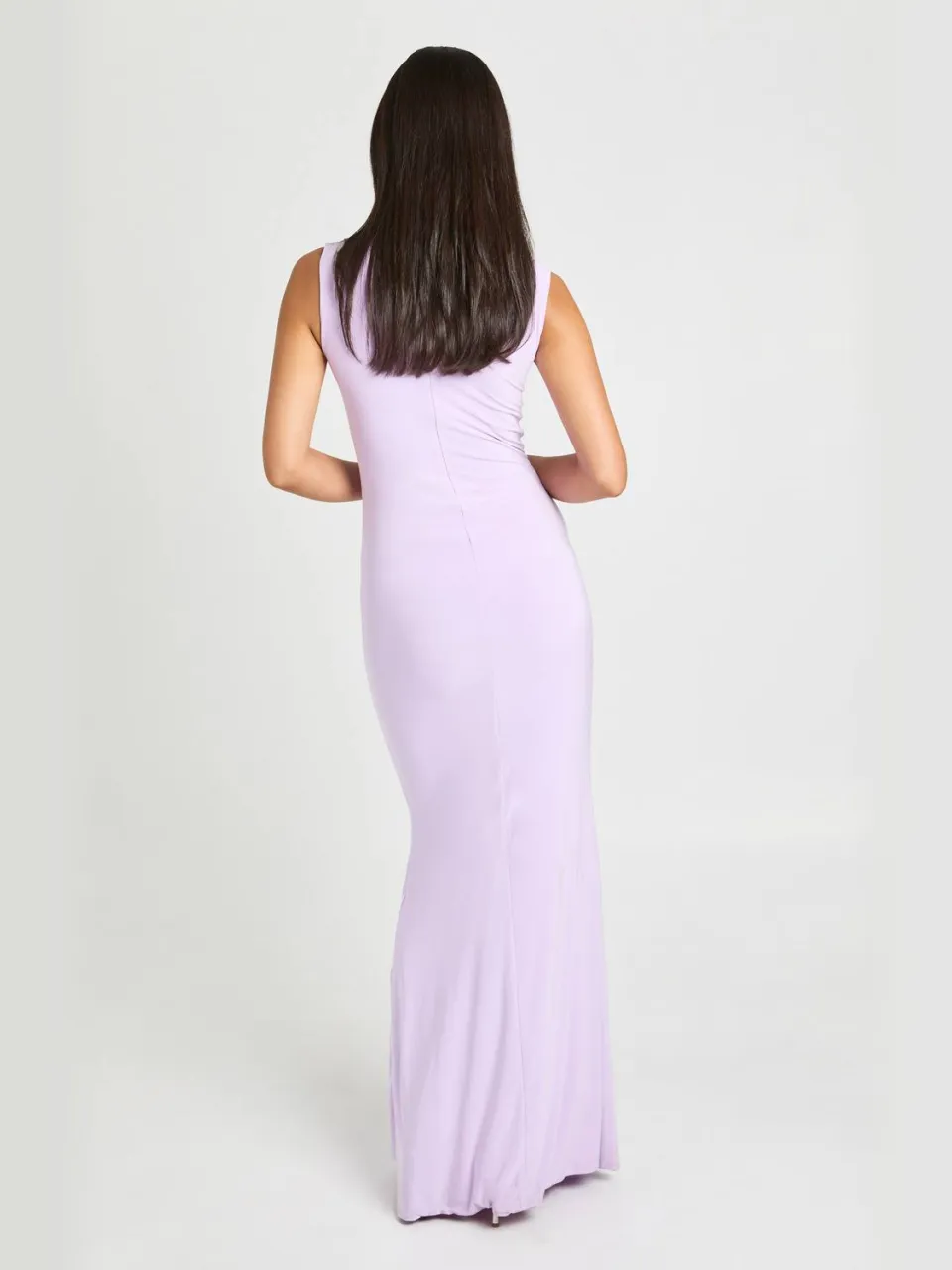 boohoo Dames Maxi Jurk Met Ruches Detail En Zachte Touch lila, foto 2