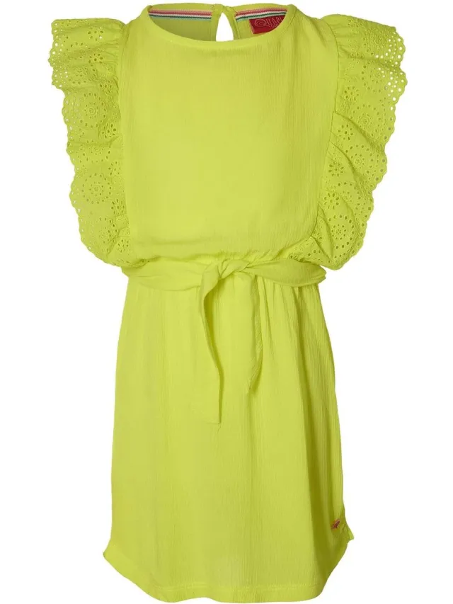 Quapi meisjes mouwloze jurk Fancy Lemon Yellow Geel