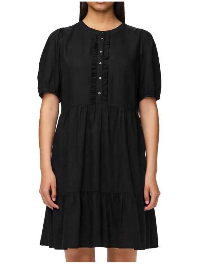 Pieces Korte Jurk Pieces Robe Zwart