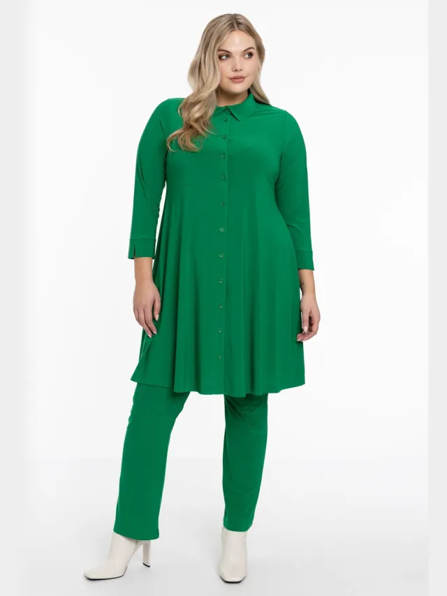 Yoek Blouse-jurk | Groen, foto 2