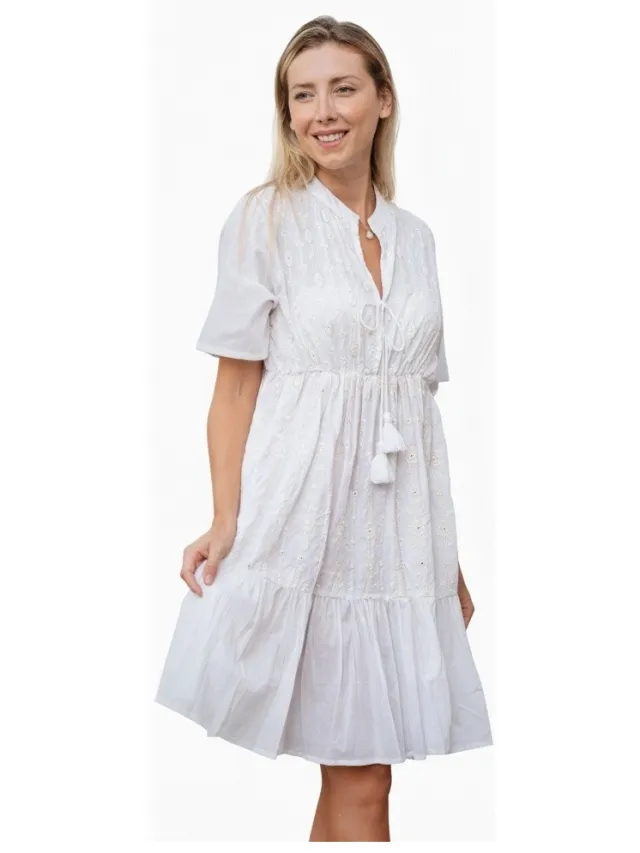 Isla Bonita By Sigris Korte Jurk Isla Bonita By Sigris Korte Jurk Wit