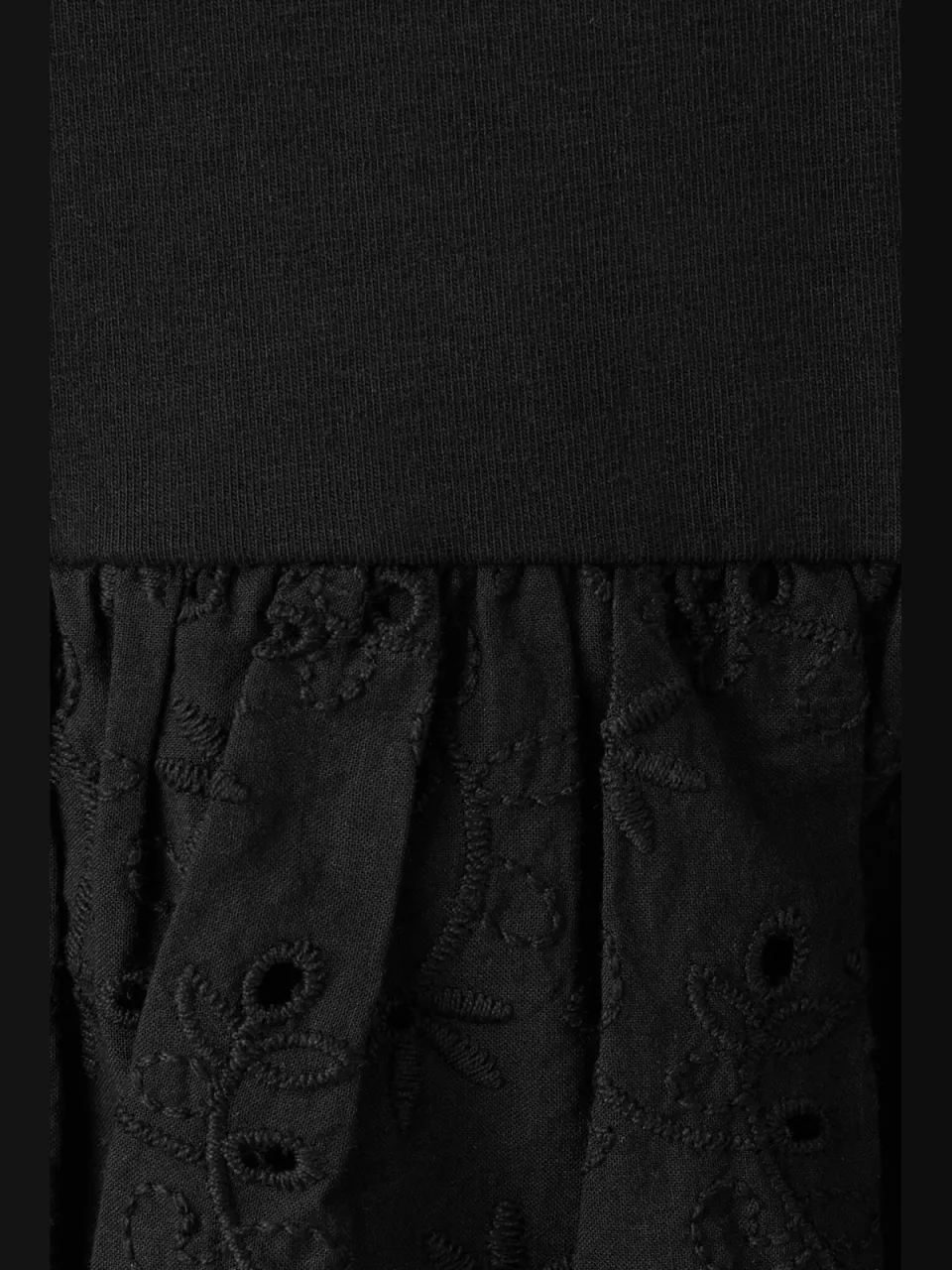 Mango strapless broderie maxi jurk - zwart, foto 5