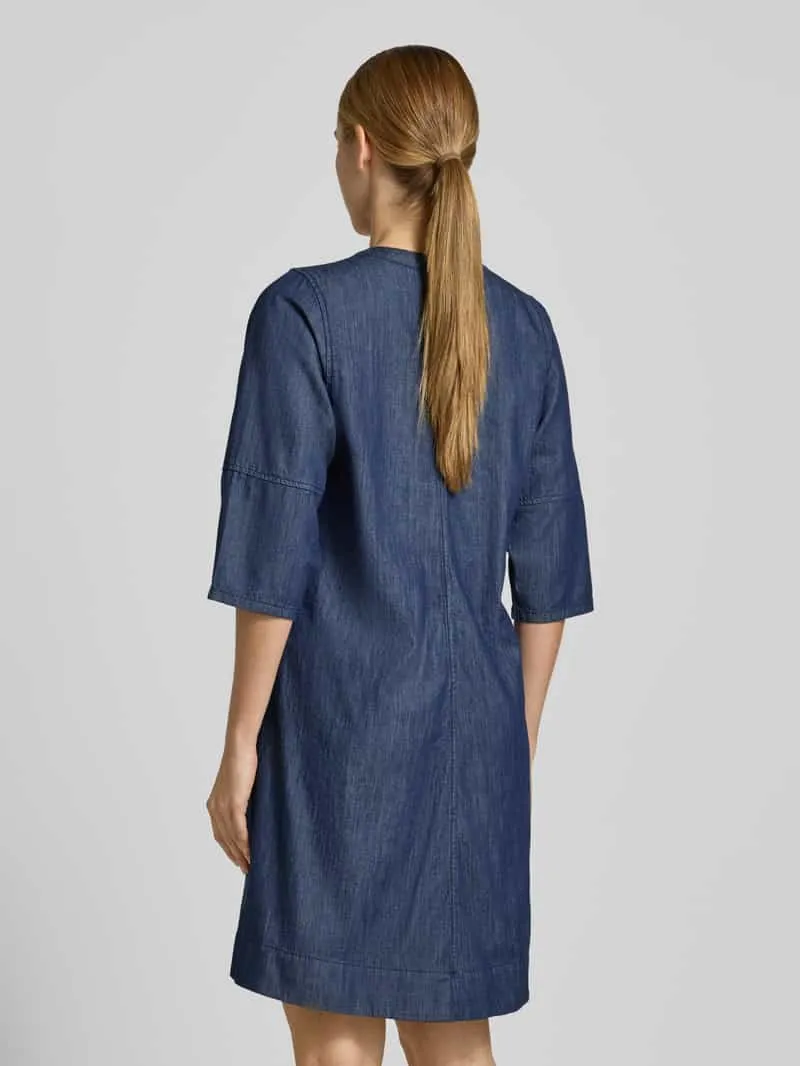 Opus Knie-lange denimjurk met V-hals model 'Wonema', foto 4