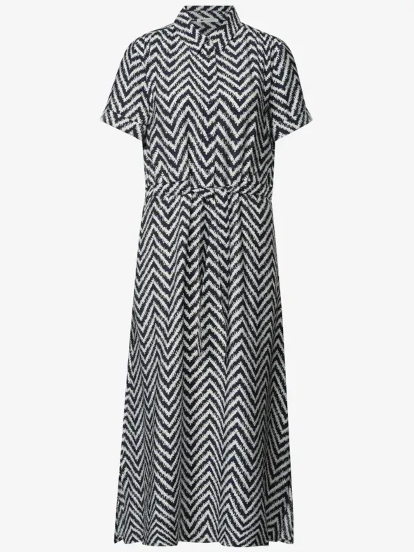 Street One Midi-jurk met zigzagpatroon blauw, foto 3