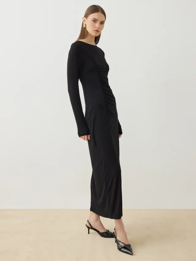 Modest Dress Refka zwart, foto 2