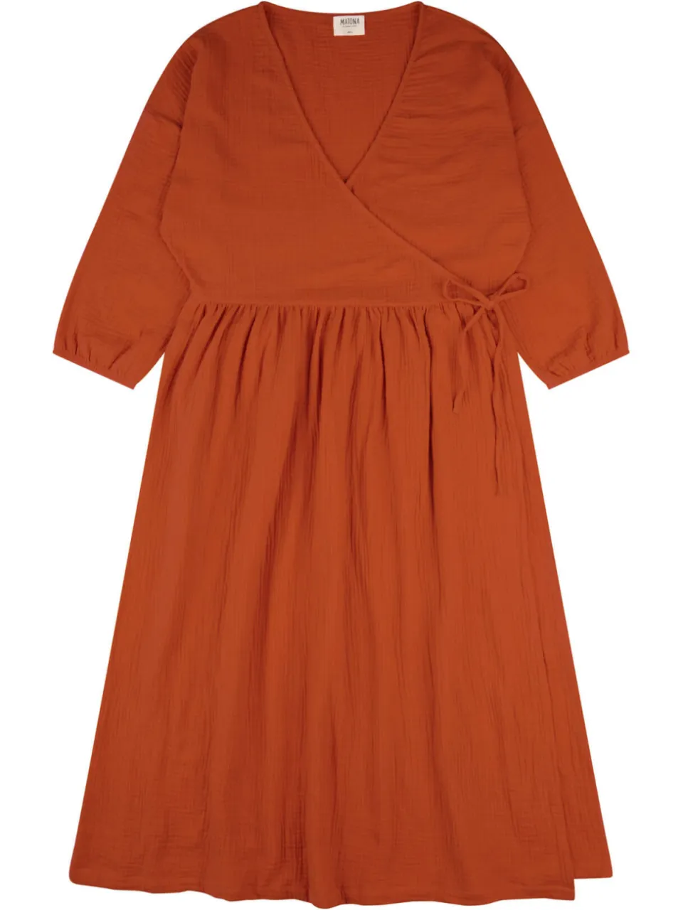 MATONA dames vegan Jurk Muslin Steenrood rood, foto 2