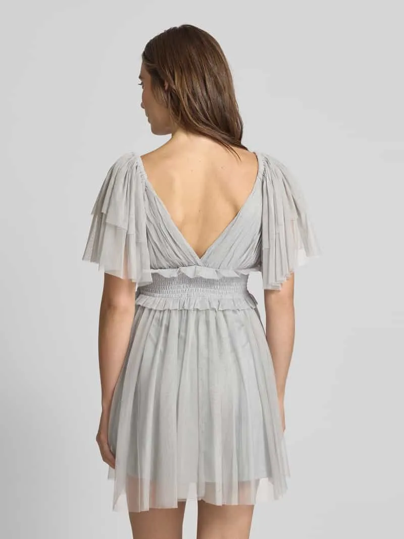 Lace & Beads Cocktailjurk met V-hals en tailleband groen, foto 4