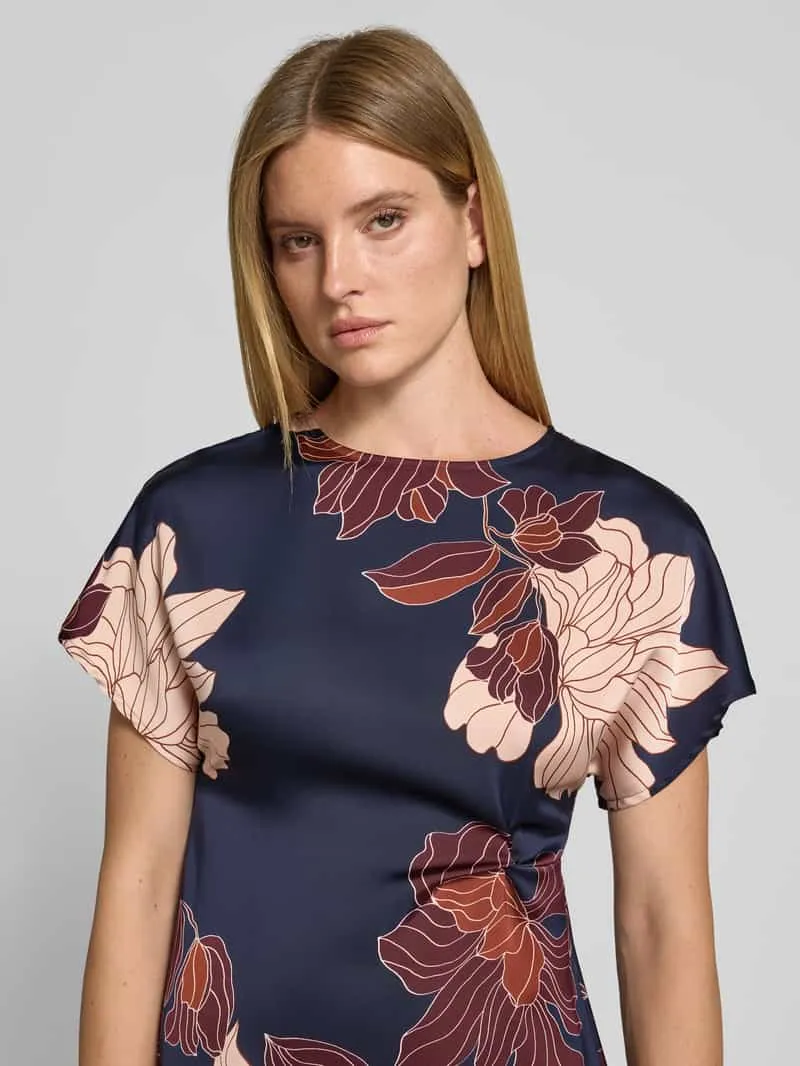 Christian Berg Woman Selection Midi-jurk van satijn marineblauw, foto 5
