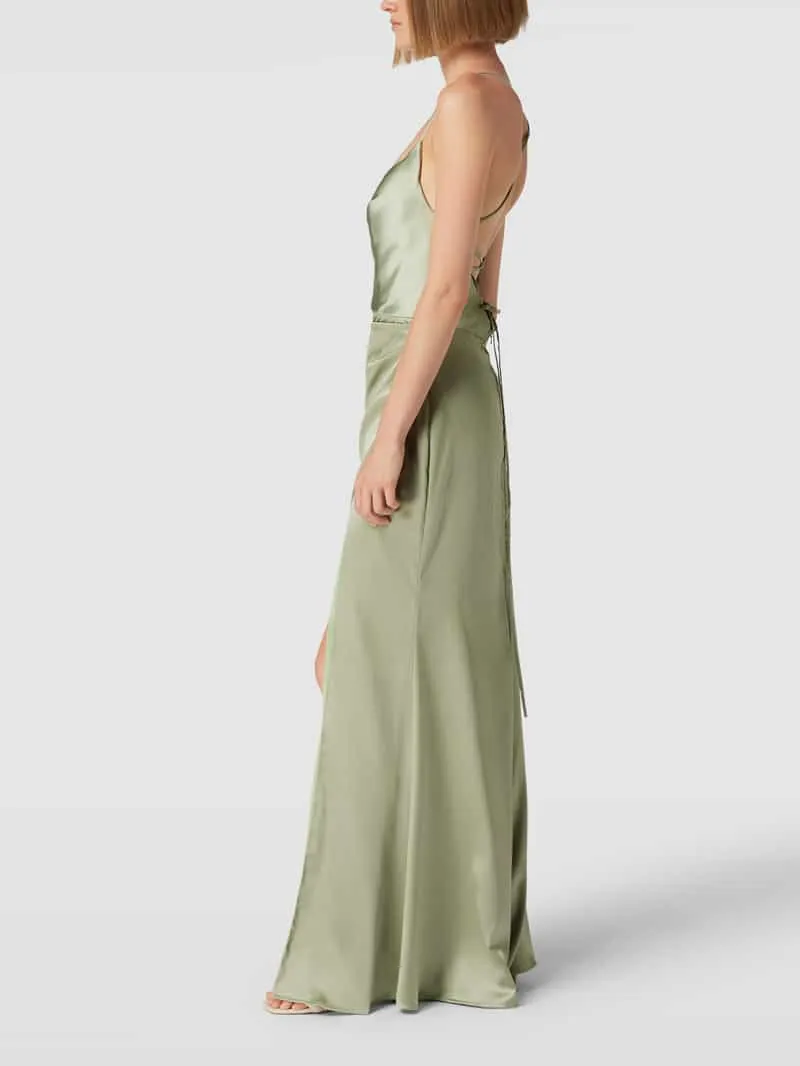 LUXUAR FASHION Avondjurk met cascadehals mintgroen, foto 3