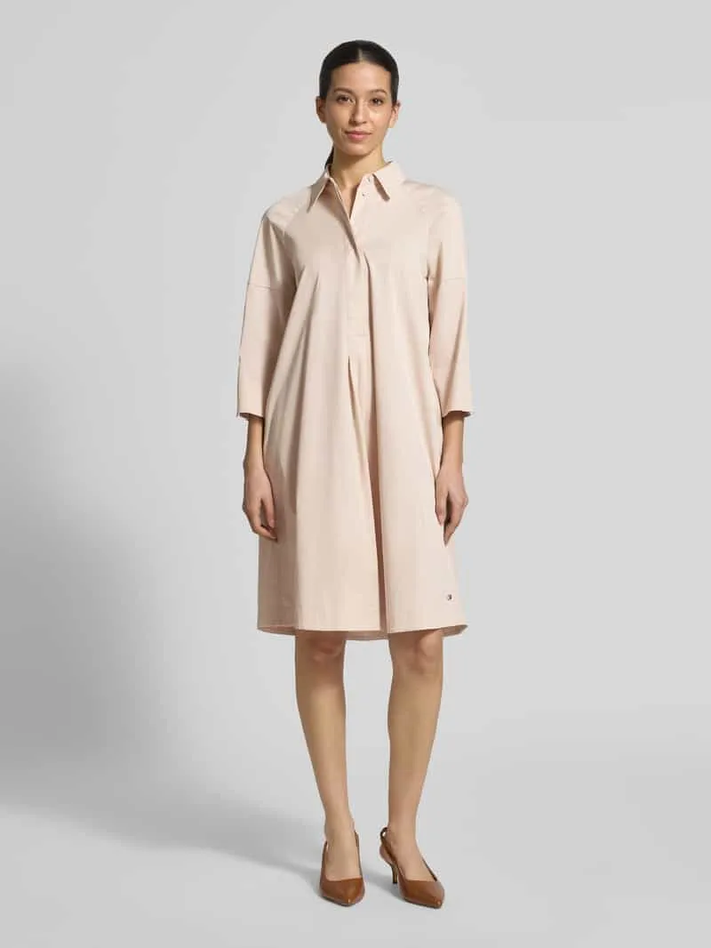 Marc Cain Hemdbloesjurk met overgesneden schouders Beige