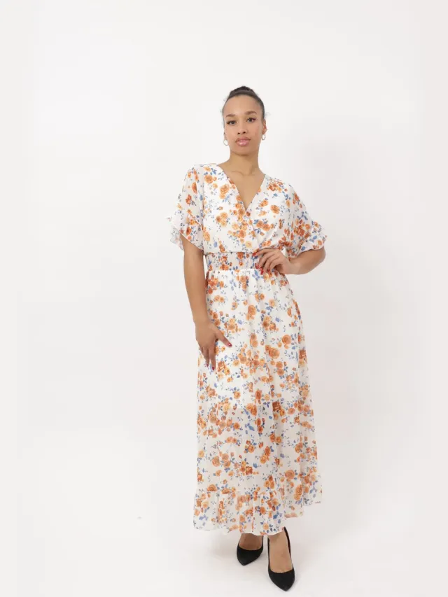 Elara Maxikleid Dunkelorange