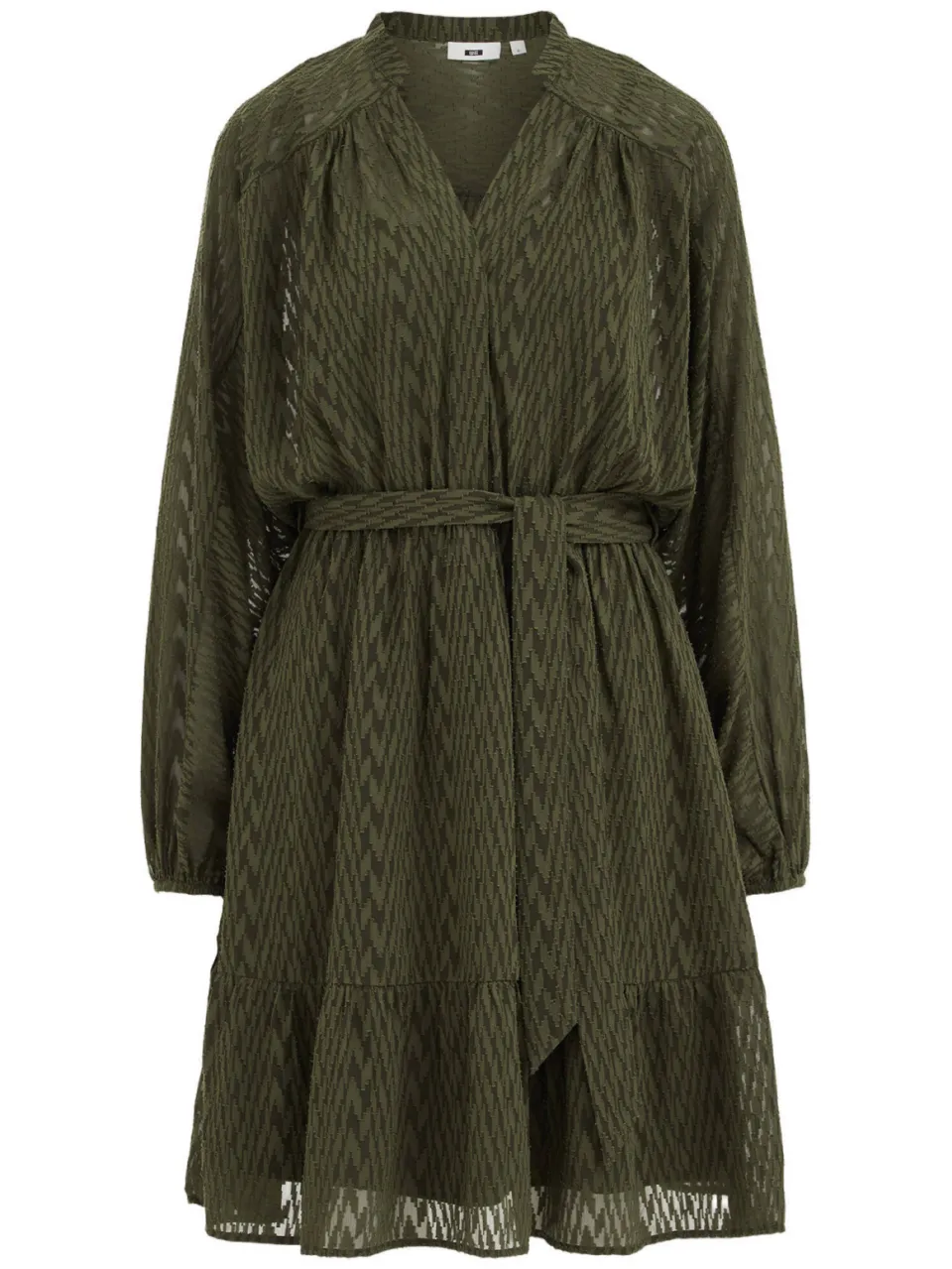 WE Fashion korte jurk met ceintuur - groen, foto 2
