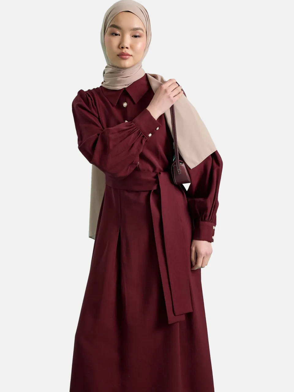 Modest Dress Benin bordeauxrood, foto 2