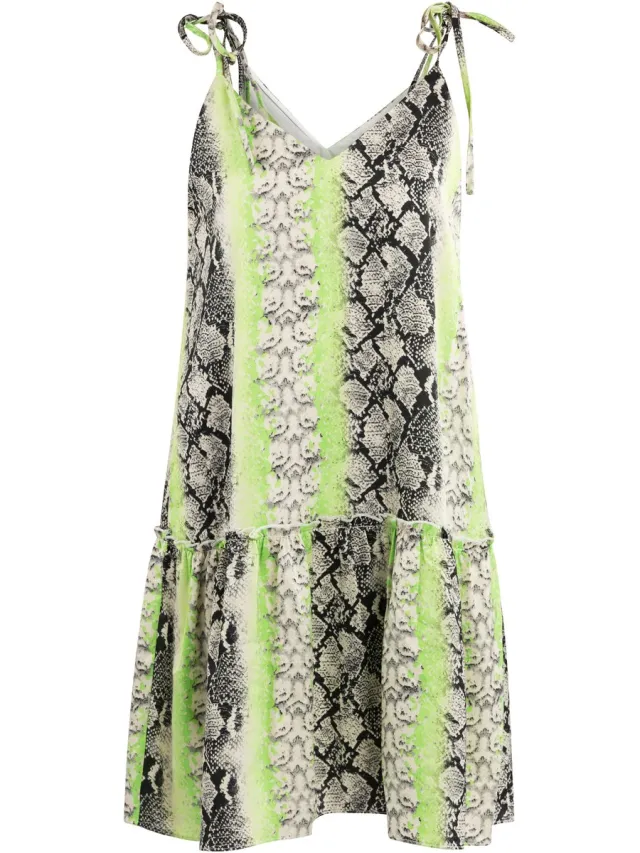 IZIA Mini-jurk met slangenprint Groen Veelkleurig