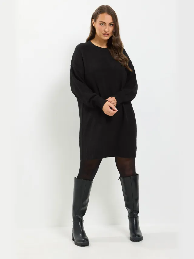Yours Bordeauxrode Truijurk Met Lange Mouwen-48 Black