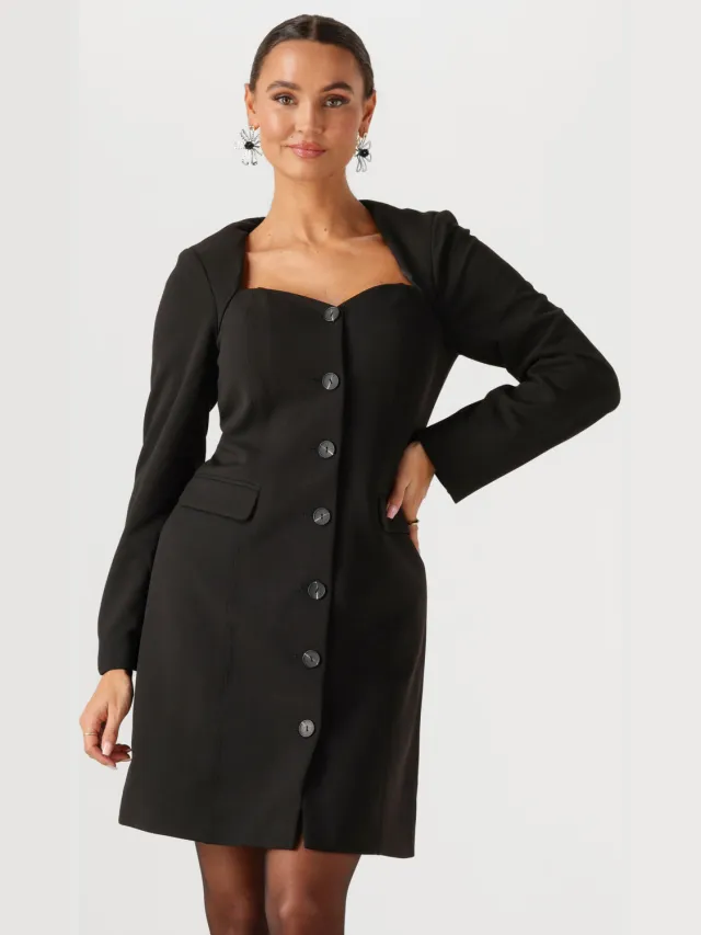 Y.A.S. YAS Dames Jurken Yasfavo 7/8 Blazer Dress - Zwart