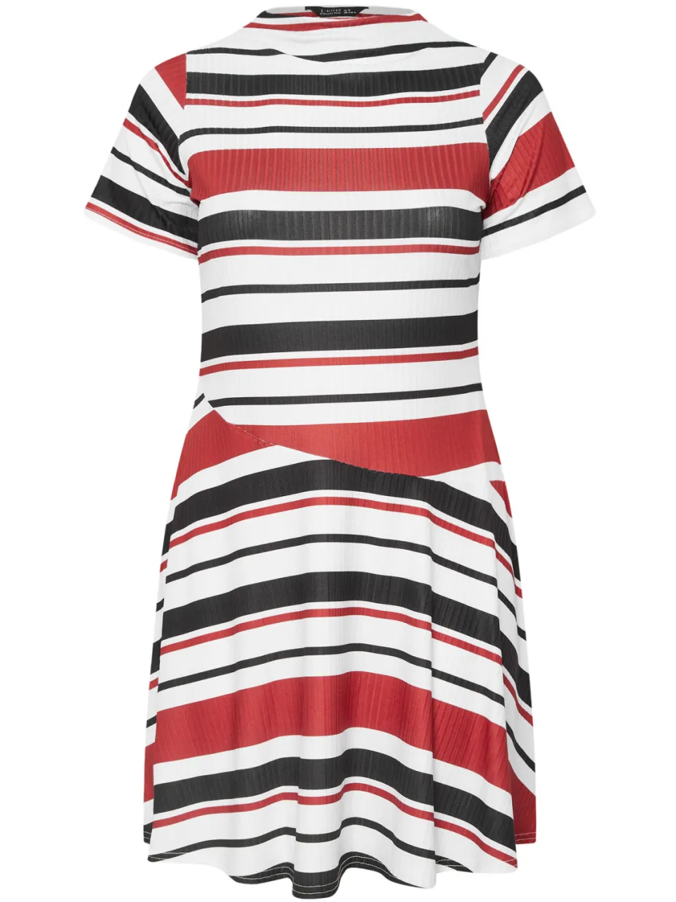 Yours Limited Collection Mini Swingjurk Met Rode En Zwarte Strepensize 48, foto 3