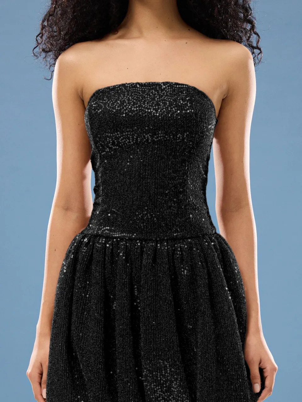 Trendyol TRENDYOLMİLLA Dames Zwart Effen Kort / Mini Mouwloos Stijlvol/Avond Skater Jurken, foto 2