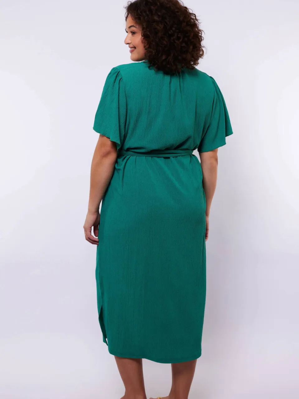 Exxcellent midi jurk groen, foto 4
