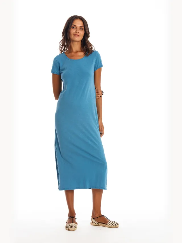 RAVENS VIEW IBIZA dames vegan Jurk Lara Maui Blauw