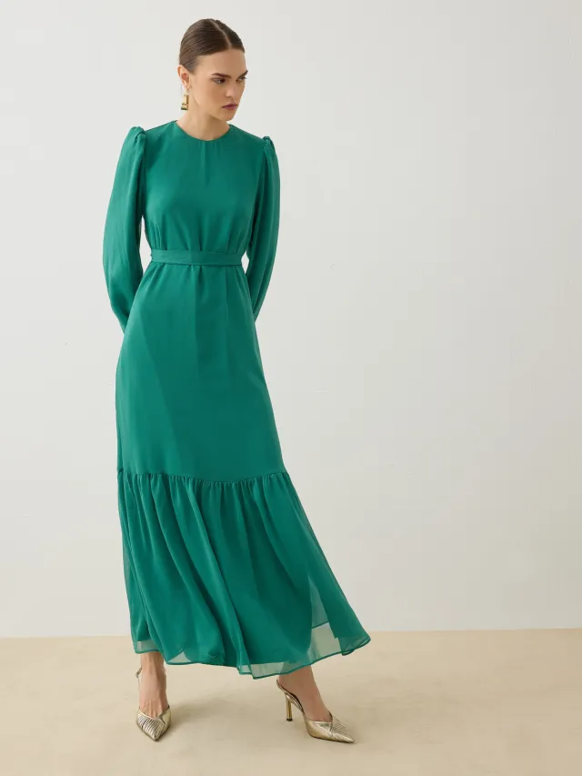 Refka Modest Dress Refka Donkergroen