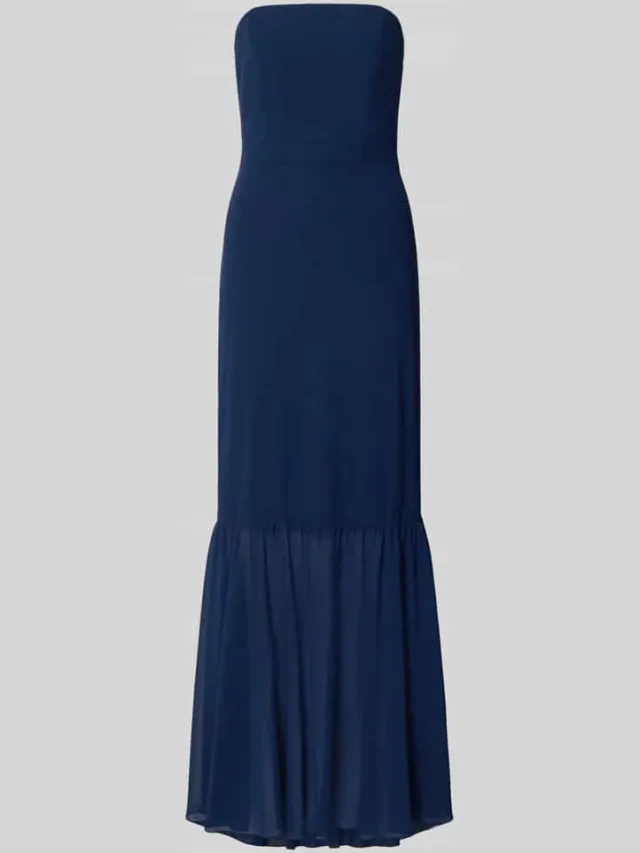 Mascara slim fit midi-jurk met rimpelingen Marineblauw
