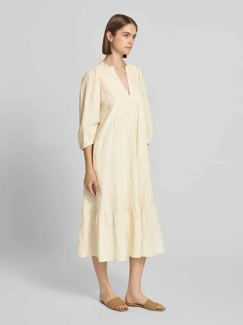 Pepe Jeans loose fit blousejurk van puur katoen model 'FABIANA' offwhite, foto 4