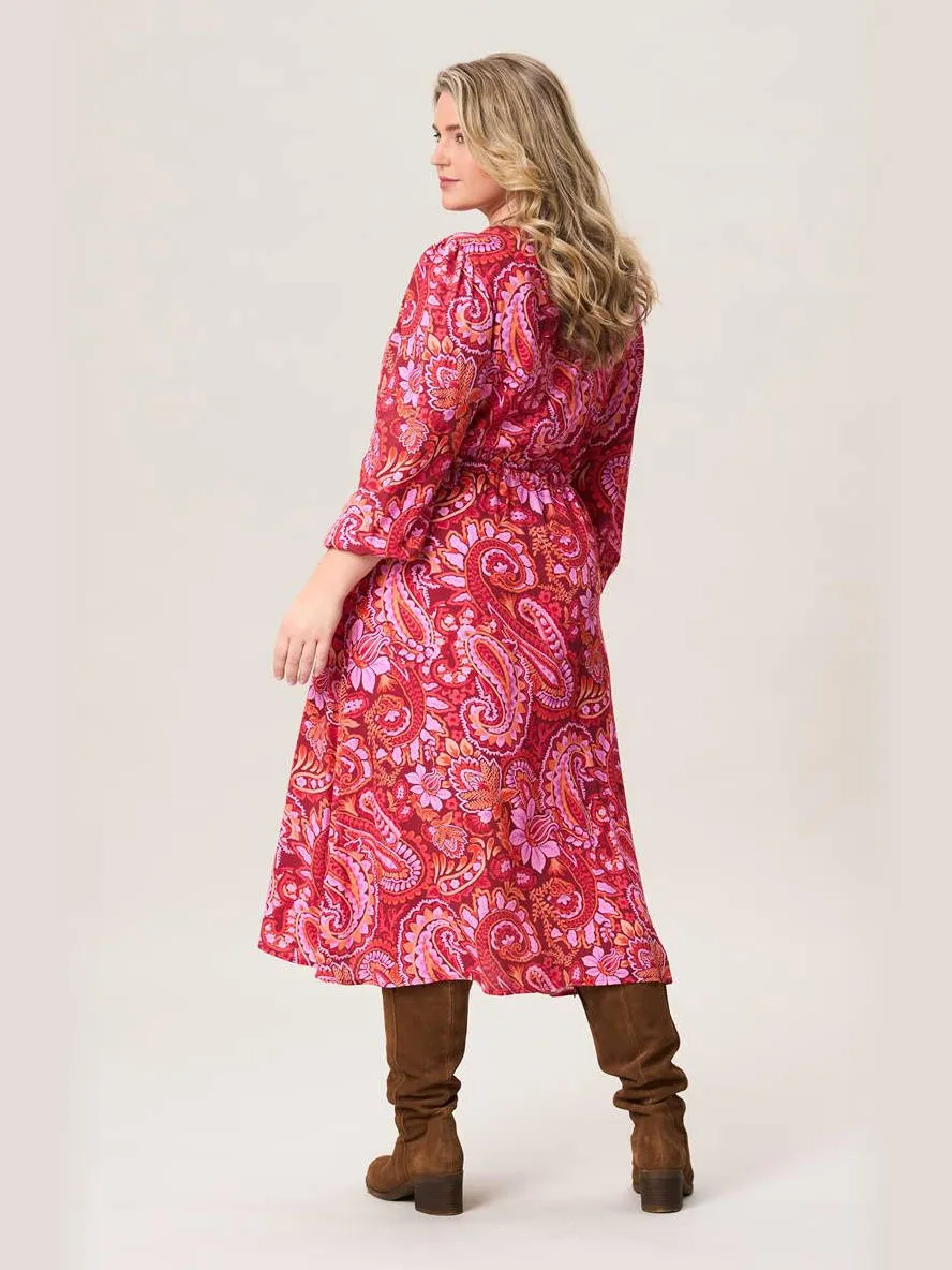 Miss Etam Plus blousejurk rood, foto 3