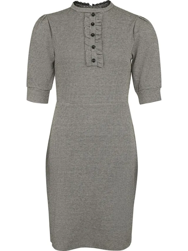 Vive Maria Chelsea Dress Dames Midi-jurk - bruin/zwart bruin;zwart