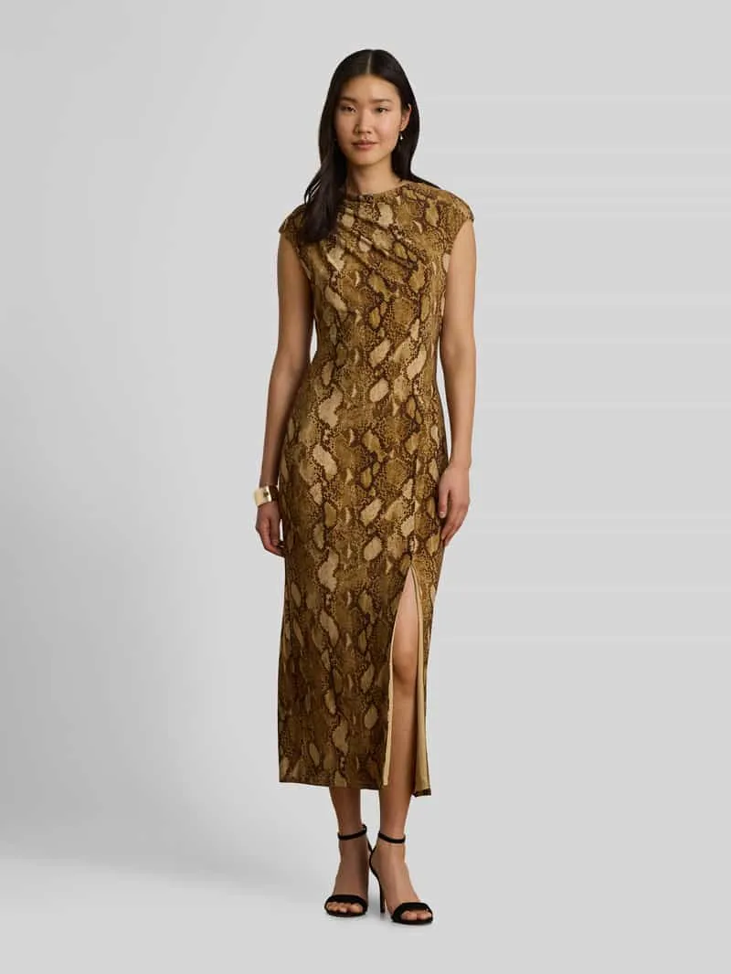 Lauren Ralph Lauren Nauwsluitende jurk met loopsplit Camel