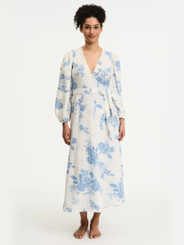 Penti Bloemen Strapless Maxi Jurk met Ceintuur Veelkleurig
