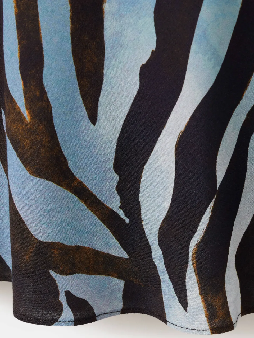 Mango korte jurk met zebraprint - blauw, foto 7