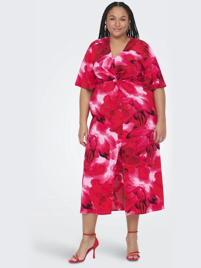 Only Carmakoma Jurk CARROSAL Midi-jurk Rood