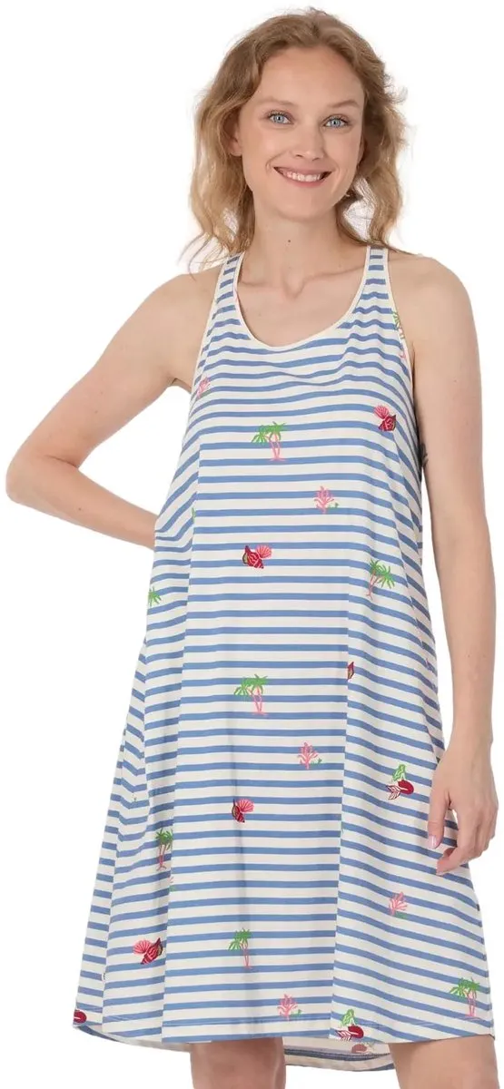 Ragwear Mouwloze damesjurk Ragwear Nairay Stripes nachtblauw
